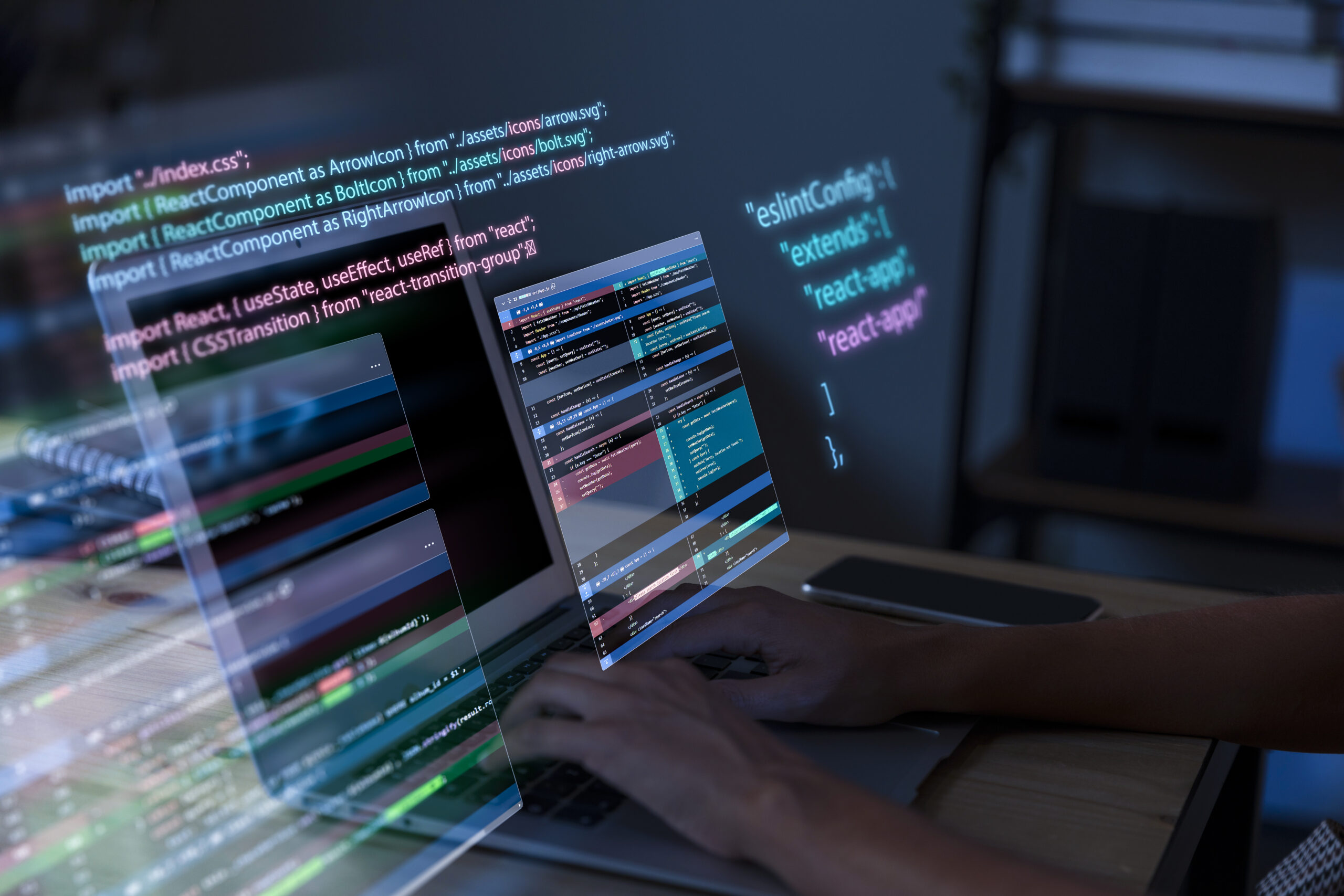 programming-background-with-person-working-with-codes-computer web-development